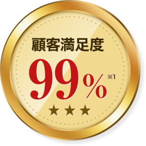 顧客満足度99%
