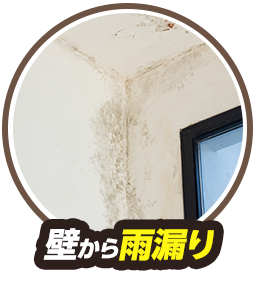 壁から雨漏り